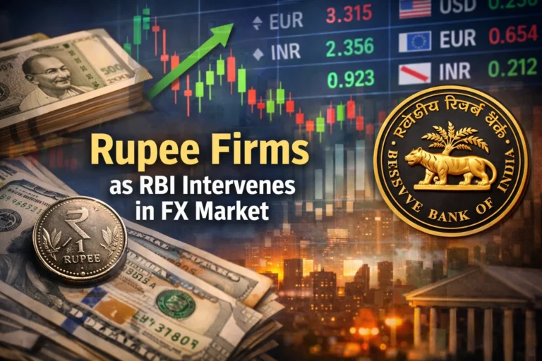 rupee intervens in market