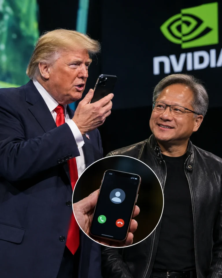 Trump Called Jensen Huang On Stage. The Phone He Answered With Told Its Own Story